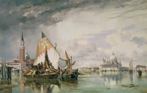 Figure 6: San Giorgio Maggiore and the Salute, Venice, with Fishing Craft of Chioggia and the Lagune, by E W Cooke; exhibited at the Royal Academy in 1853.